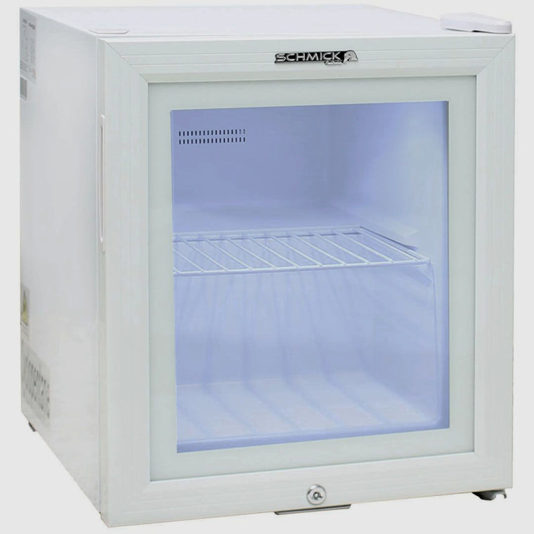 Mini Bar Fridge | Schmick Tropical 50 Litre in all black and full of drinks